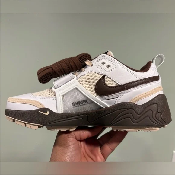 Cactus Jack by Travis Scott White and Brown Sneakers - Picture 7 of 12